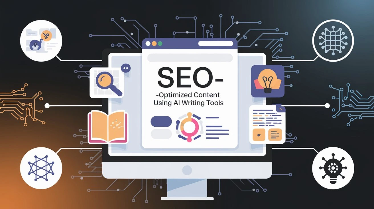 How to create SEO-optimized content using AI writing tools infographic